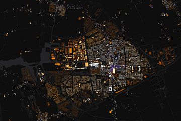 Carte de l'abstrait Drachten sur Maps Are Art