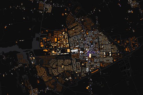 Map of Drachten abstract