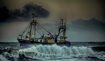 schip op zee