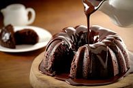 Chocoladetaart met rijke saus van Poster Art Shop thumbnail