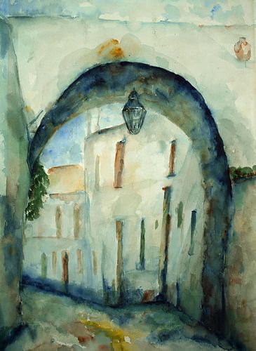 Rue à Lagos/ Portugal. Aquarelle peinte à la main.