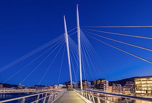 Die Ypsilon-Brücke in Drammen, Norwegen