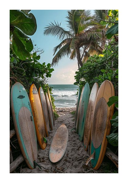 Surfing by Poster Art Shop