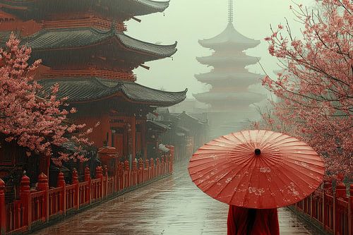 Schilderachtig japans beeld