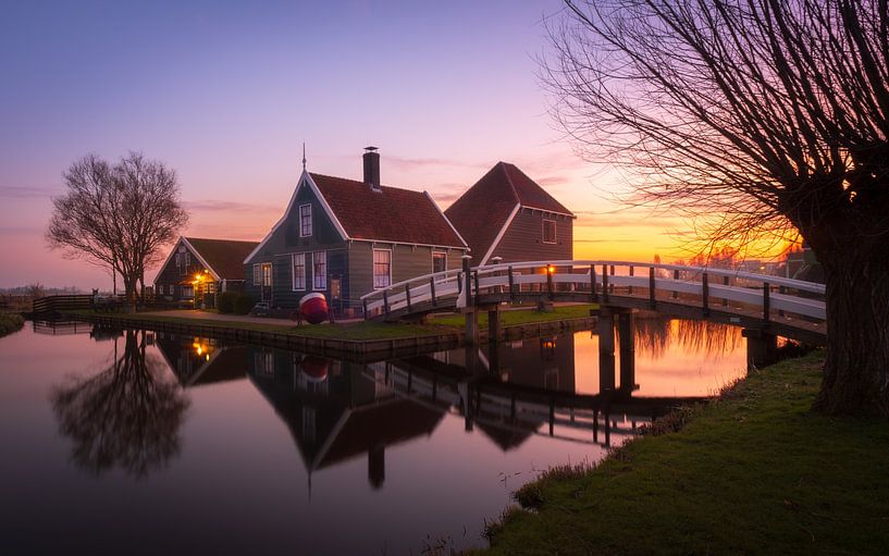 Zaanse Schans - Lever de soleil par Sidney van den Boogaard