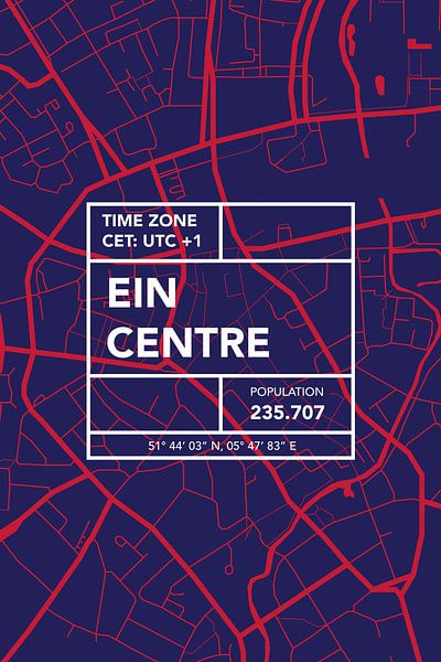 City map of Eindhoven by Walljar