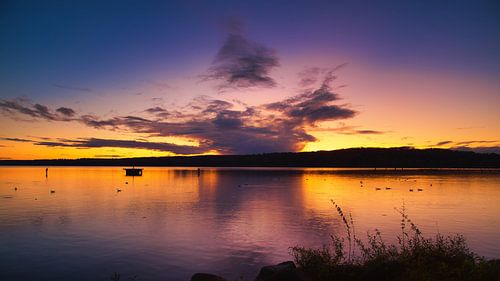 Coucher de soleil sur le Tollensesee