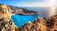 Shipwreck Beach Panorama, Griechenland von Dennis van de Water Miniaturansicht