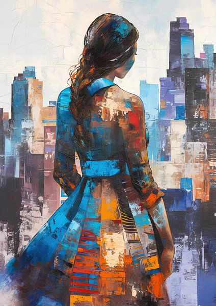Canvas Cityscape by Eye catching paintings