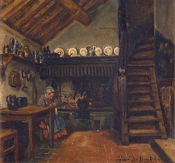 Henri De Braekeleer, Het keukentje, 1870 van Atelier Liesjes