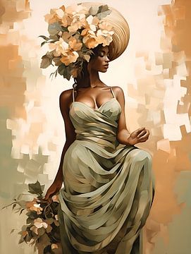 Elegante Afrikaanse vrouw van PixelPrestige