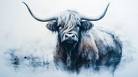 Semi-abstract Scottish highlander