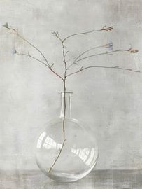 Still life with flowers in pastel colours by Japandi Art Studio