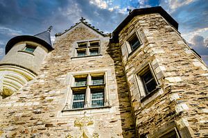 Fassade Schloss von Angers in Angers an der Loire Frankreich