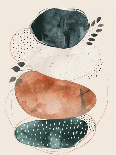 Bohemian stijl, moderne en abstracte vormen