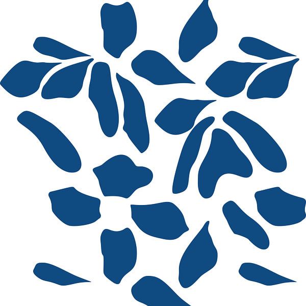 Flower market. Modern botanical art in blue and white by Dina Dankers