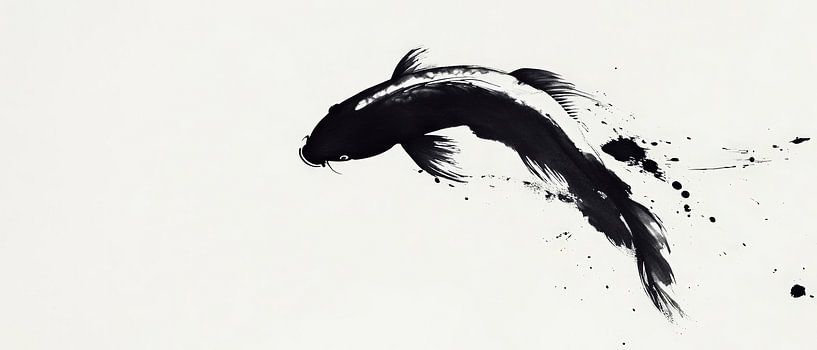 Koi-Fisch im Schwung – Dynamische Eleganz von Poster Art Shop