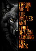 Loup Animal Motivation Jaune