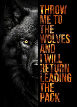 Wolf Diermotivatie Geel van Quotes Motivation