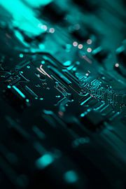 Moderne Elektronikschaltung im Fokus von Poster Art Shop