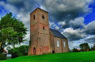 Kerk in landschap, Stompetoren Spaarndam van Peter Pijlman thumbnail