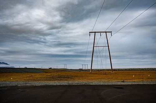 La route le long du glacier Jökulsárlón en Islande