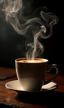 drinking coffee or cappuccino