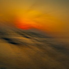 De zon kust het strand goedenacht van Ina Bouhuijzen