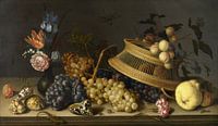 Nature morte de fleurs, fruits, coquillages et insectes, Balthasar van der Ast par Des maîtres magistraux Aperçu