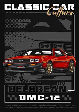 DeLorean DMC-12 Time Machine Car by Adam Khabibi