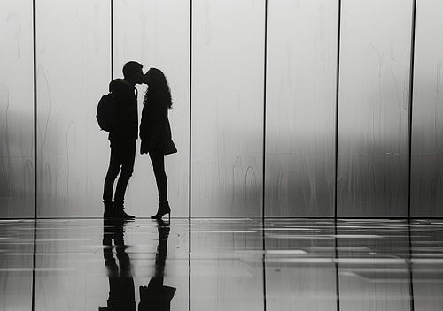 Tender Kiss Between the Panels.