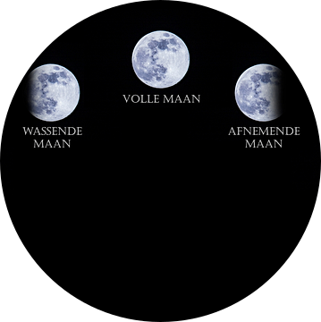 De Maan, de maanstanden verzameld. van Gert Hilbink