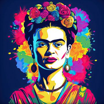 Frida malen - Frida Pop Art Stil von Wunderbare Kunst