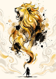 lion aura animals art