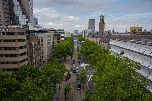 Coolsingel en direction de l'hôtel de ville