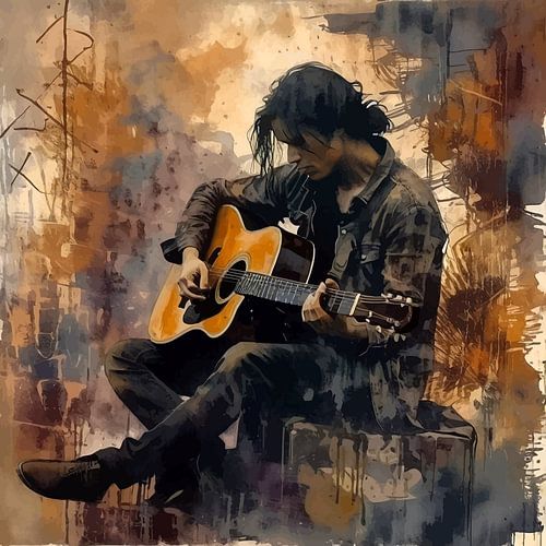 Sound in Motion – Zeitgenössische abstrakte Gitarrenkunst von MIROKKU