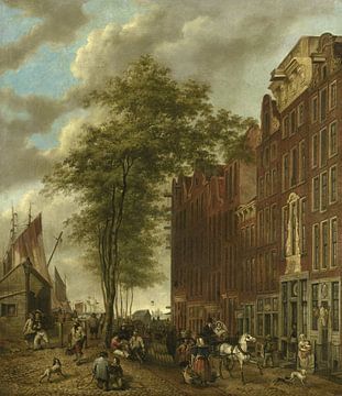 Willem Pieter Hoevenaar, Der Schleifsteinmarkt in Amsterdam, 1835