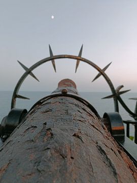 Cannon at Balcon de Europa Nerja by Drone Europa