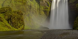 Skogafoss-Wasserfall in Island, Nahaufnahme von Sjoerd van der Wal Fotografie