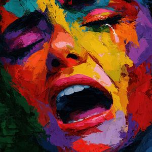 Abstract woman in pain
