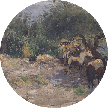 EUGEN BRACHT, De bron van Ain Djiddy aan de Dode Zee, 1891 van Atelier Liesjes