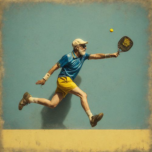 man met blauw shirt padeller