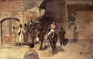 Verlassen des Feldes, Edgar Degas - 19. Jahrhundert
