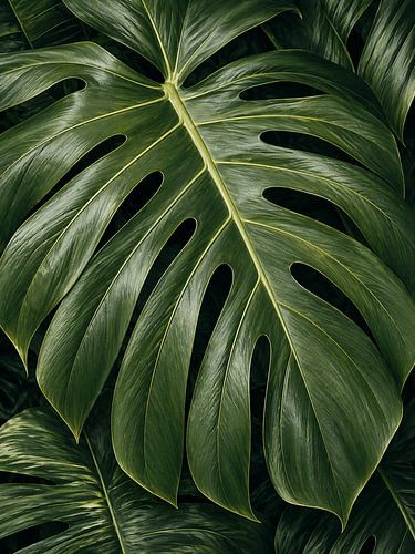 Tropische Monstera-bladeren: elegantie