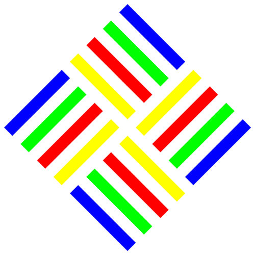 No Crossing | Open | S=2 | Gap=1 | Color=4 | RGBY | Center=Yellow