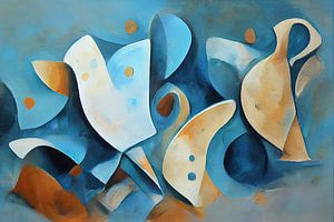 Blau abstrakt