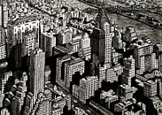 Tekening van New York, Manhattan van Lonneke Kolkman thumbnail