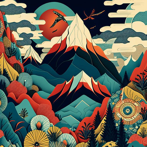 Nouveau Peaks by Vythryd Arts