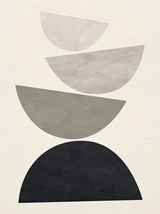 Moderne Organisch Geometrische Abstrakte Kunst