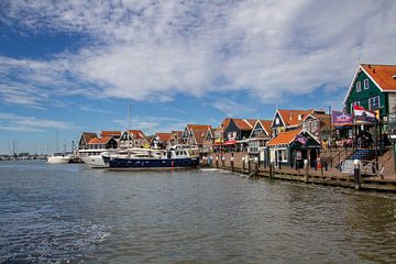 View of the promenade in Volendam, Netherlands.